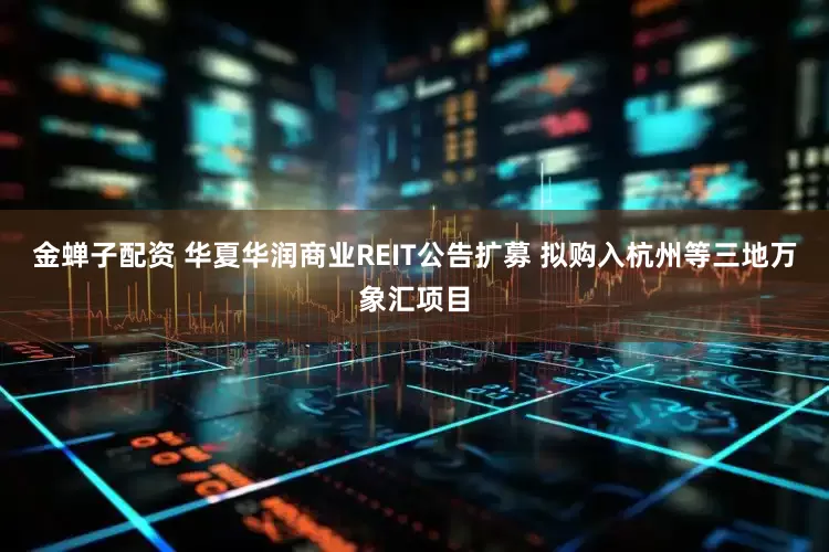 金蝉子配资 华夏华润商业REIT公告扩募 拟购入杭州等三地万象汇项目